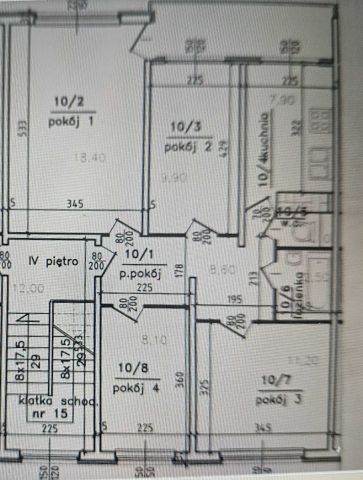 Szczecin Gumieńce Mieszkanie - 4 pokoje - 68 m² - 4 piętro