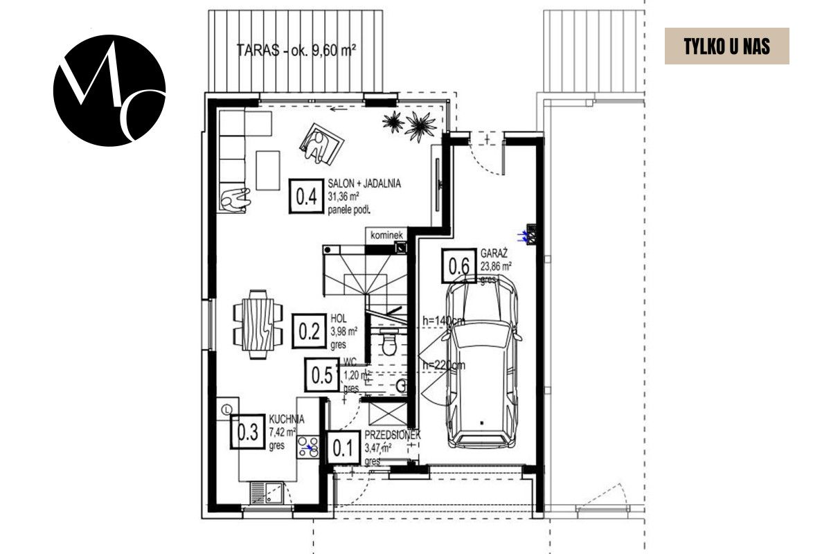 dom szeregowy, 5 pokoi Straszyn, ul. Marsa. Zdjęcie 16