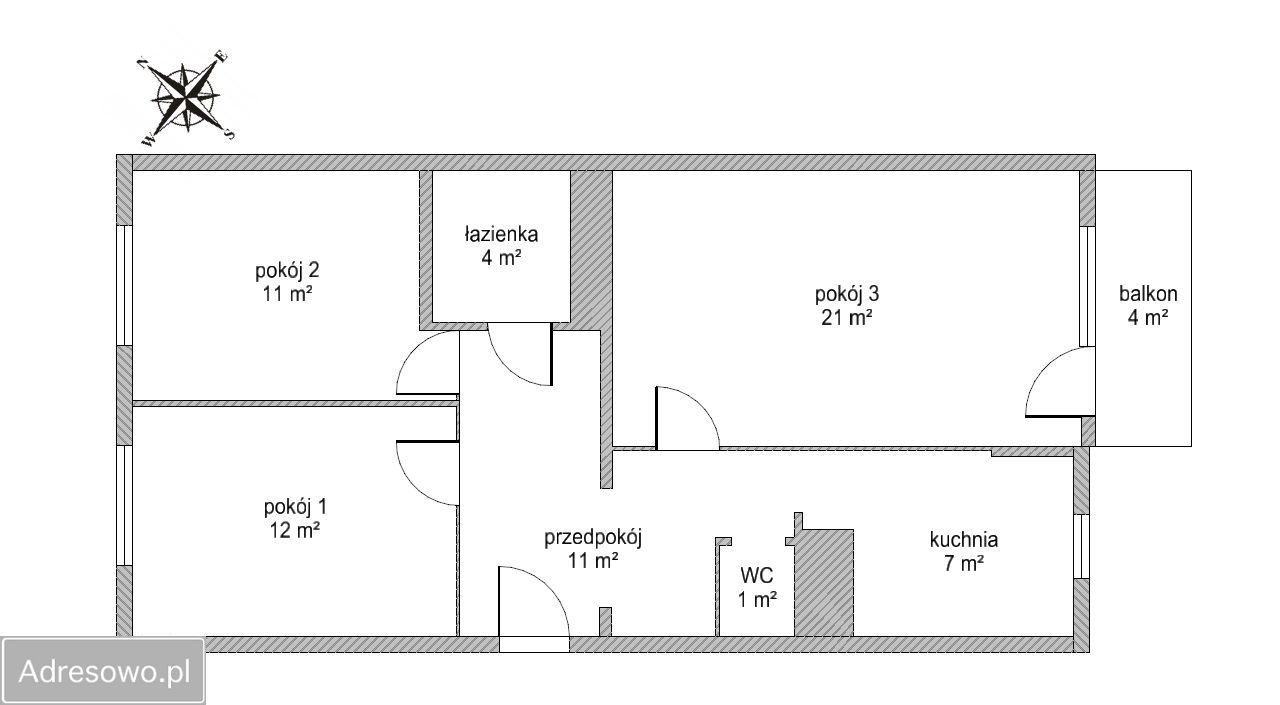 Mieszkanie 3-pokojowe Sosnowiec Zagórze, ul. gen. Władysława Sikorskiego. Zdjęcie 7