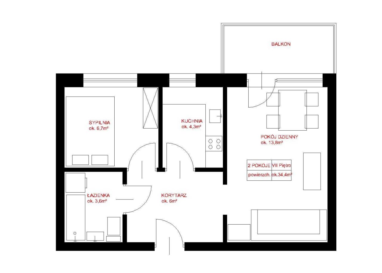 Mieszkanie 2-pokojowe Suwałki, ul. Alfreda Wierusza-Kowalskiego. Zdjęcie 8