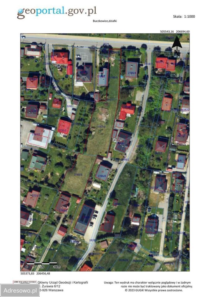 Działka budowlana Buczkowice, ul. Franciszka Miodońskiego