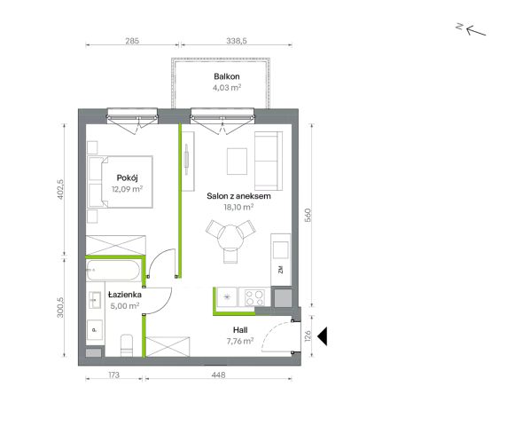 Mieszkanie 2-pokojowe Warszawa Targówek, ul. Oliwska. Zdjęcie 16
