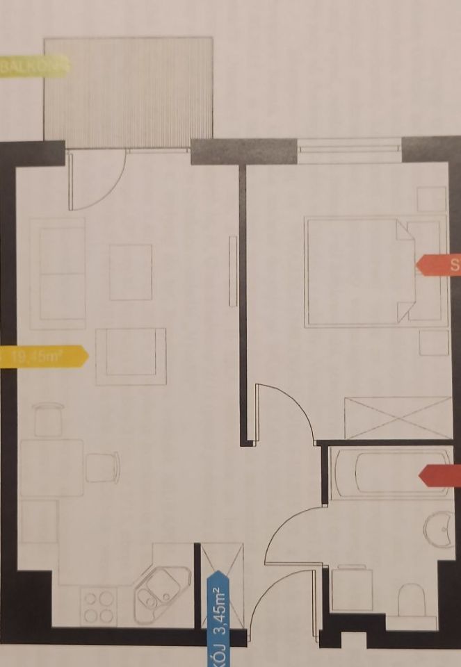Mieszkanie 2-pokojowe Gdańsk Orunia Górna, ul. Andrzeja Grubby. Zdjęcie 8