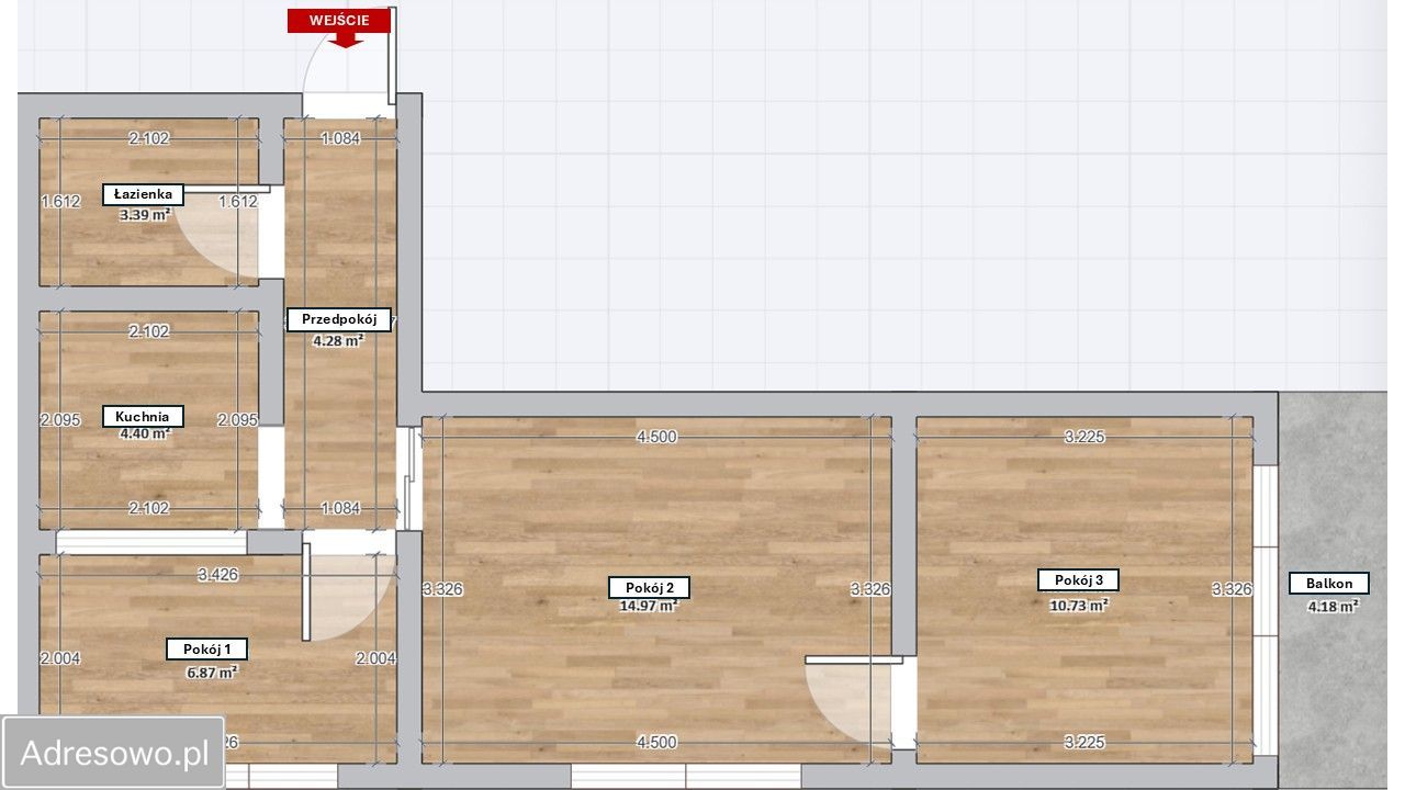 Mieszkanie 3-pokojowe Katowice os. Tysiąclecia, ul. Tysiąclecia. Zdjęcie 19