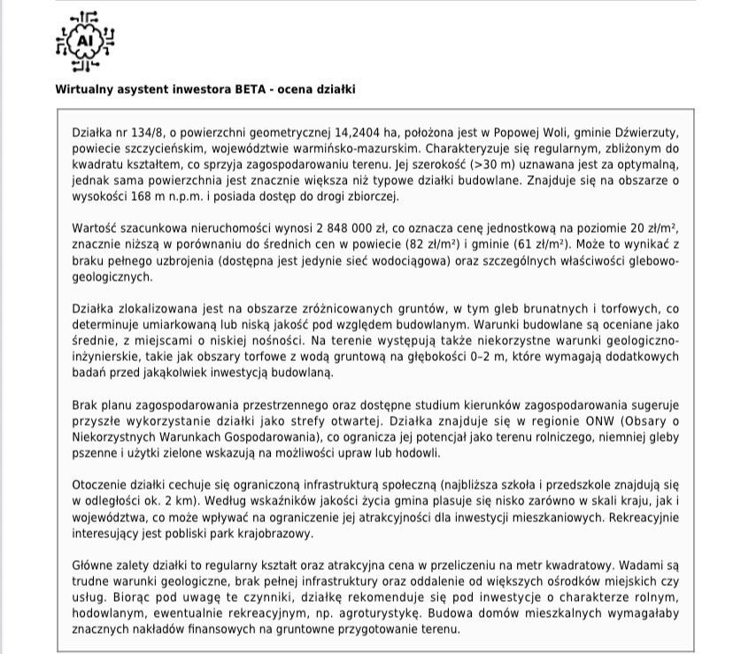 Działka inwestycyjna Popowa Wola. Zdjęcie 6