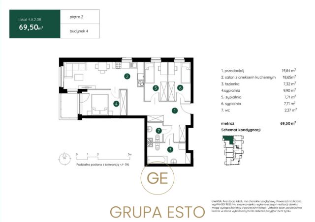 Mieszkanie 4-pokojowe Kraków Podgórze, ul. Rydlówka. Zdjęcie 4