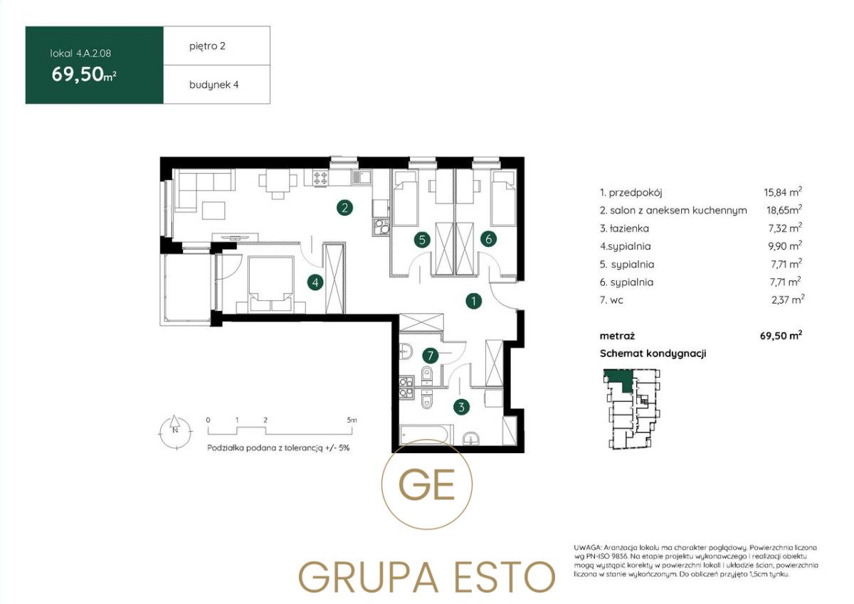 Mieszkanie 4-pokojowe Kraków Podgórze, ul. Rydlówka. Zdjęcie 4
