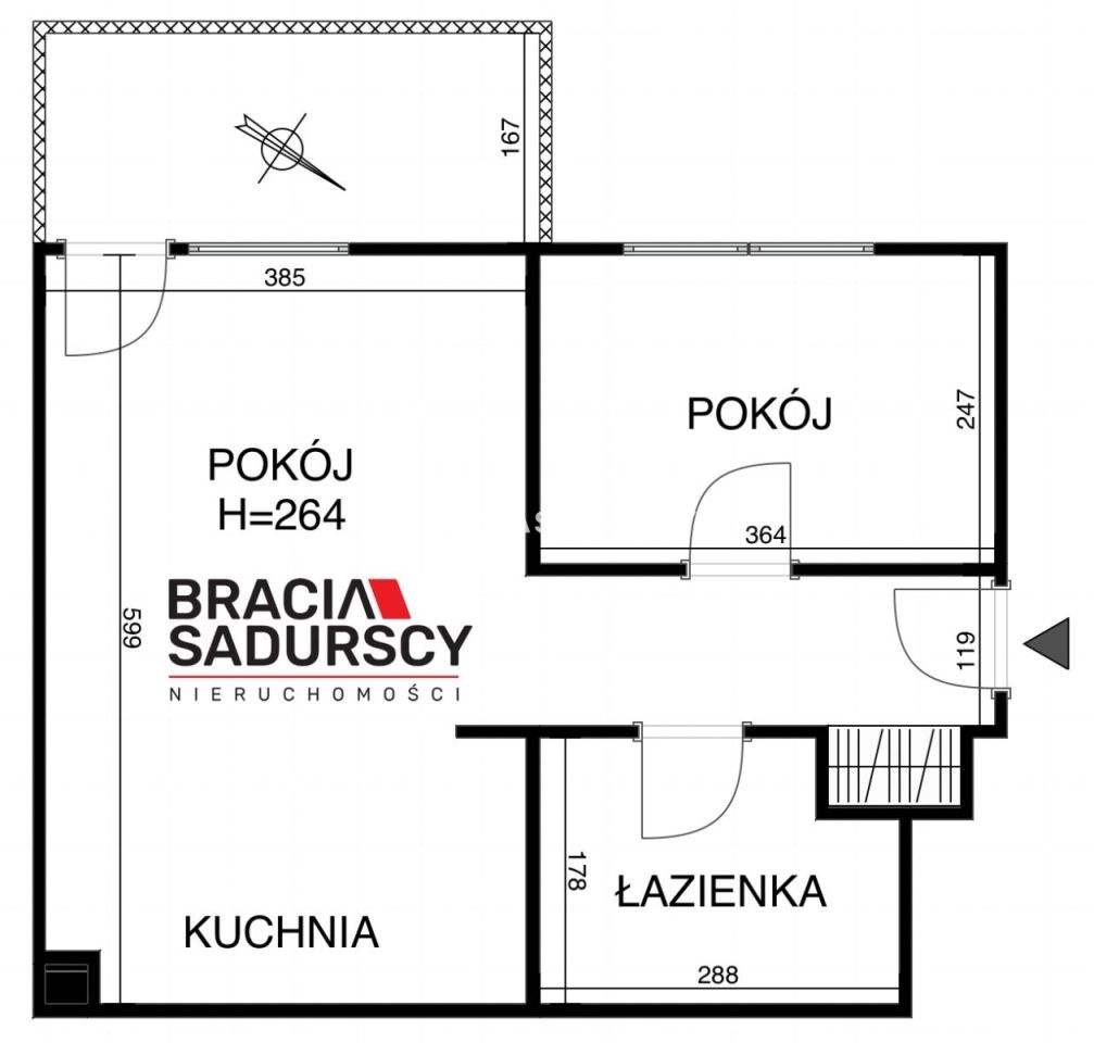 Mieszkanie 2-pokojowe Kraków Grzegórzki, al. Ignacego Daszyńskiego. Zdjęcie 3