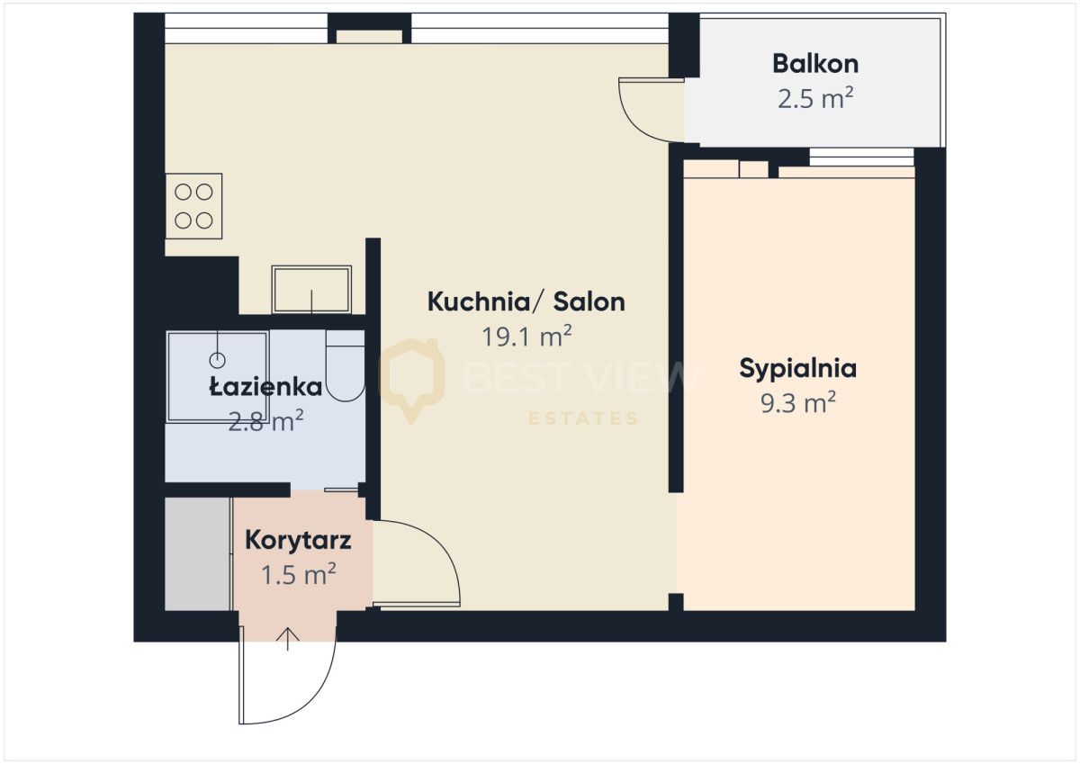 Mieszkanie 2-pokojowe Wrocław Krzyki, ul. Śliczna. Zdjęcie 9