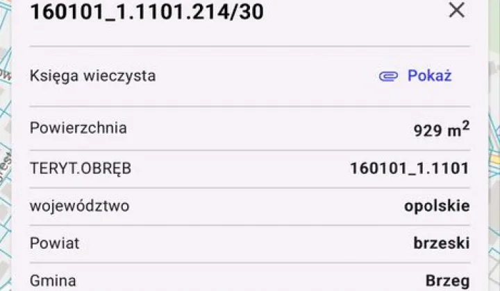 Działka budowlana Brzeg