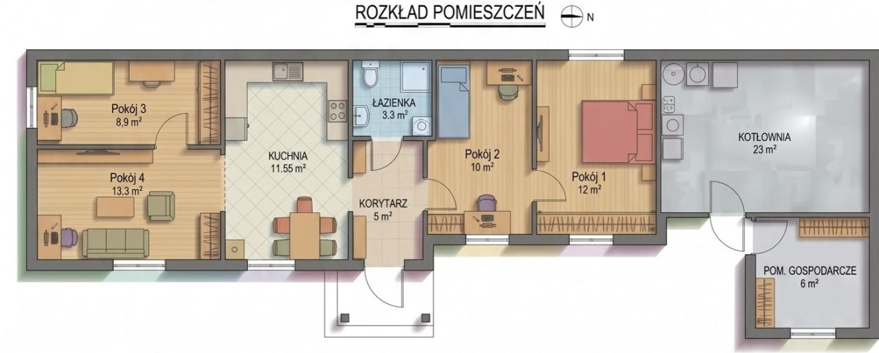 dom wolnostojący, 4 pokoje Grajewo, ul. Koszarowa. Zdjęcie 23
