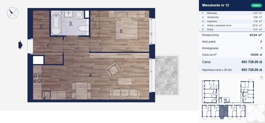 Mieszkanie 2-pokojowe Kraków, ul. Łużycka. Zdjęcie 7