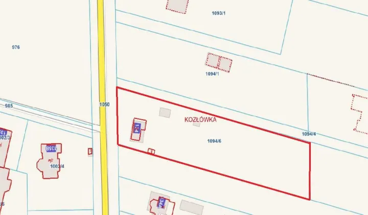 Działka budowlana Kozłówka