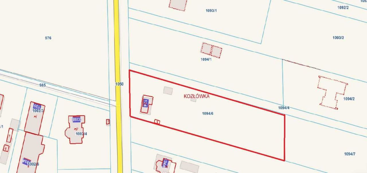 Działka budowlana Kozłówka. Zdjęcie 1