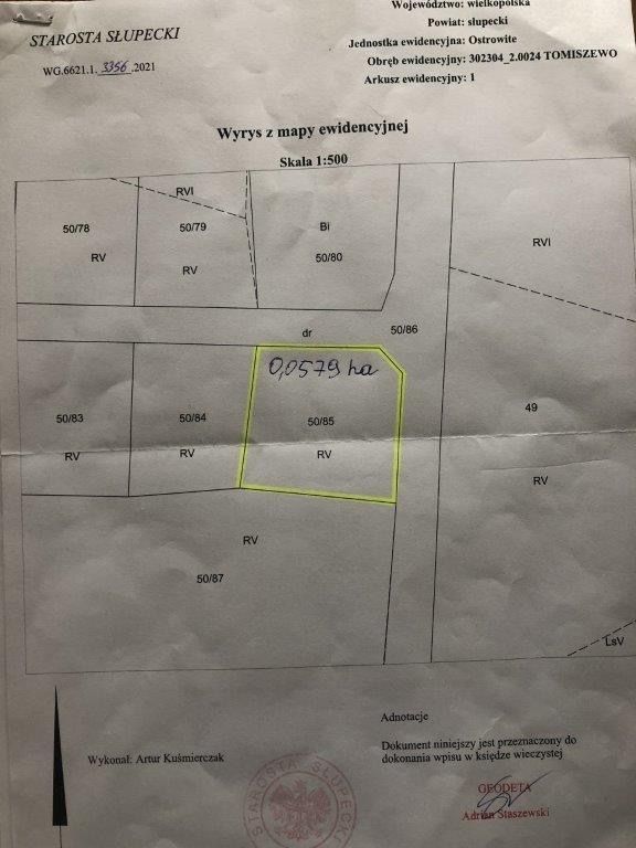 Działka budowlana Tomiszewo. Zdjęcie 6