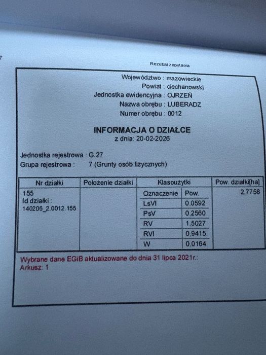 Działka rolna Luberadz. Zdjęcie 7