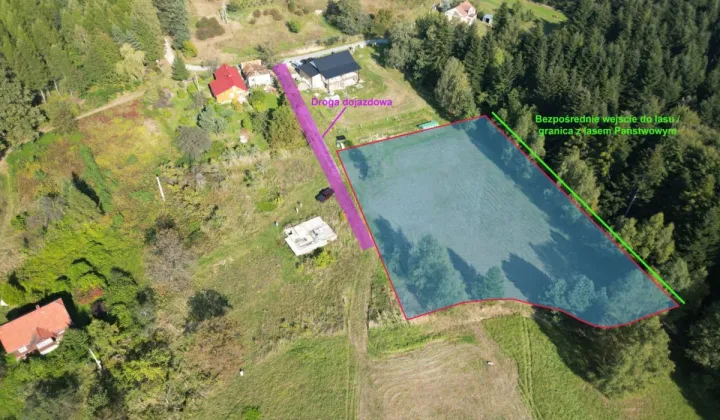 Działka inwestycyjna Odrzykoń, ul. Leśna