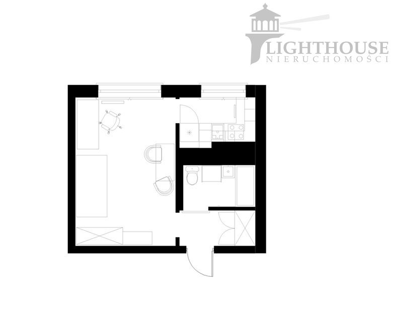 Mieszkanie 1-pokojowe Gdańsk Orunia Górna. Zdjęcie 14