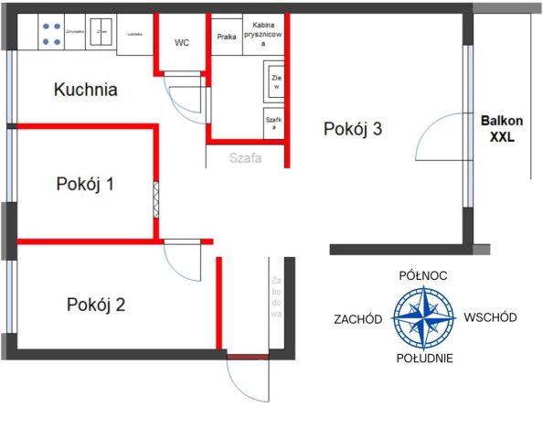 Mieszkanie 3-pokojowe Gdańsk Żabianka, ul. Sztormowa. Zdjęcie 19