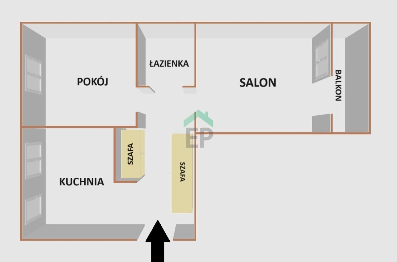 Mieszkanie 2-pokojowe Częstochowa Tysiąclecie, al. Aleja Armii Krajowej. Zdjęcie 9