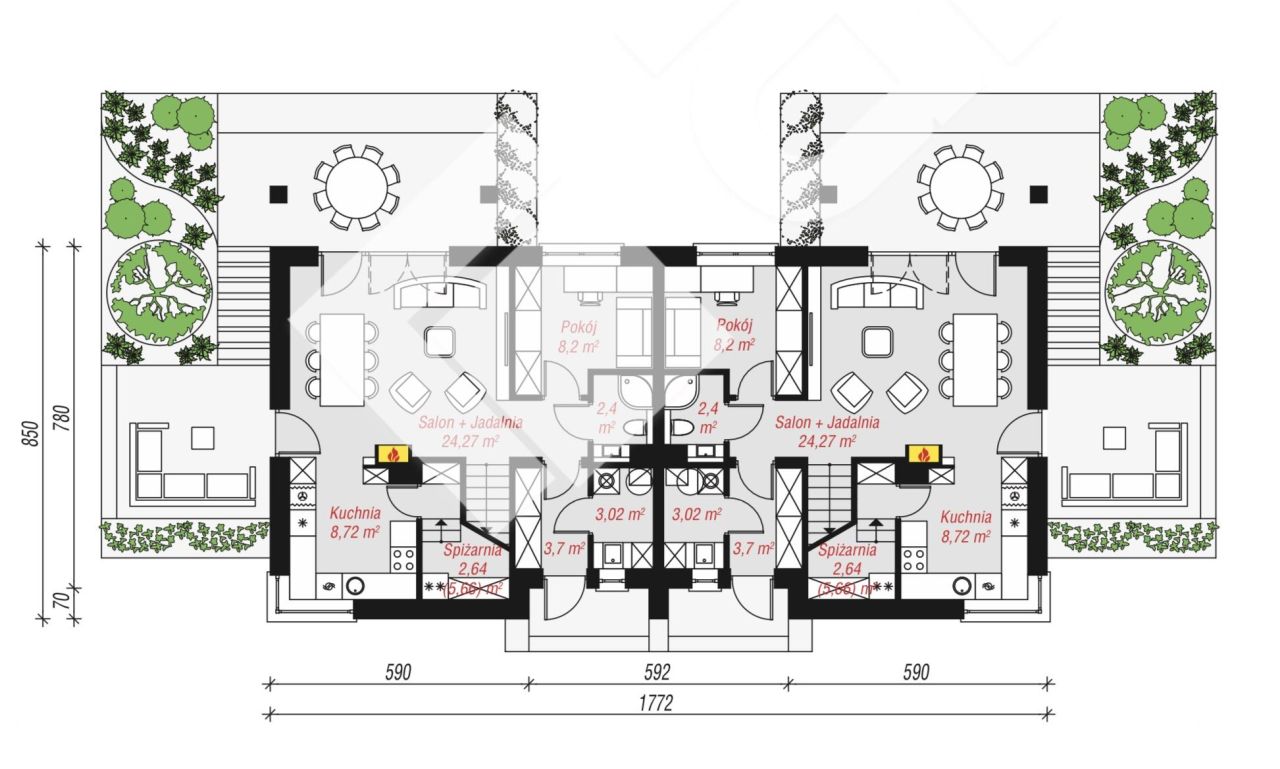 bliźniak, 5 pokoi Żdżary. Zdjęcie 3