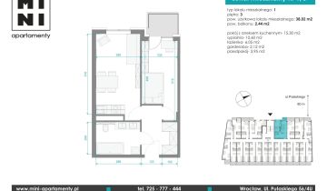 Mieszkanie 2-pokojowe Wrocław Krzyki, ul. gen. Kazimierza Pułaskiego