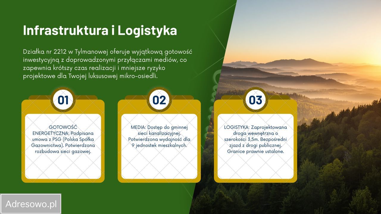 Działka inwestycyjna Tylmanowa. Zdjęcie 2