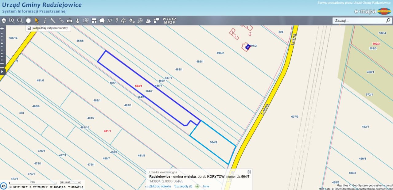 Działka budowlana Korytów, ul. Polna. Zdjęcie 2
