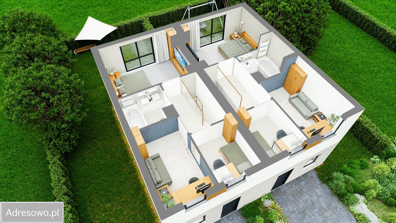 bliźniak, 4 pokoje Grodzisk Mazowiecki. Zdjęcie 14