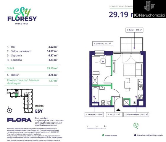 Mieszkanie 2-pokojowe Warszawa Mokotów, ul. Cybernetyki. Zdjęcie 1