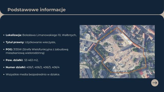 Działka inwestycyjna Wałbrzych Śródmieście, ul. Bolesława Limanowskiego. Zdjęcie 3
