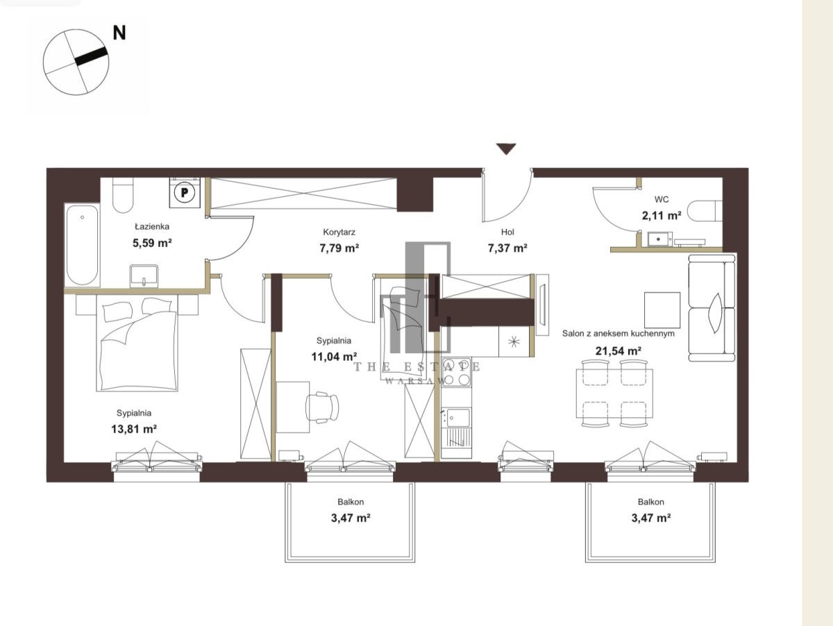 Mieszkanie 3-pokojowe Jabłonna, ul. Marmurowa. Zdjęcie 4