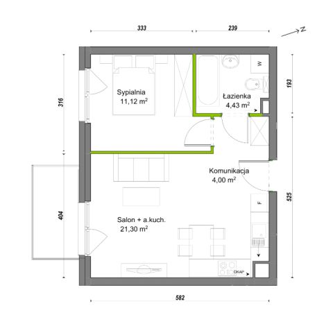 Mieszkanie 2-pokojowe Wrocław Ołtaszyn, ul. Orawska. Zdjęcie 8