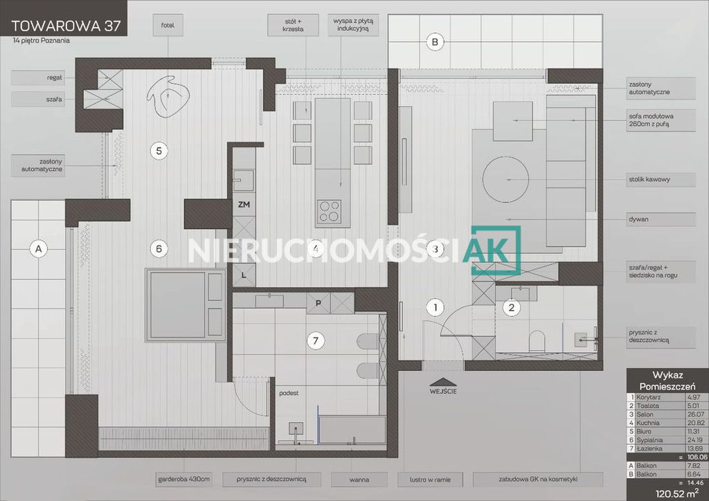 Mieszkanie 3-pokojowe Poznań Centrum, ul. Towarowa. Zdjęcie 17