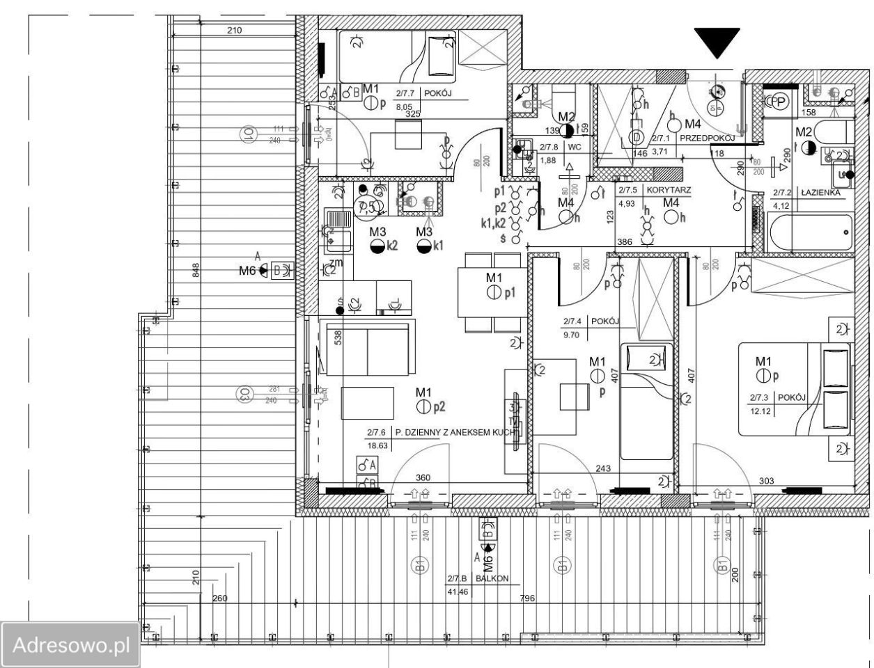 Mieszkanie 4-pokojowe Kielce Stadion, ul. Artylerzystów. Zdjęcie 6
