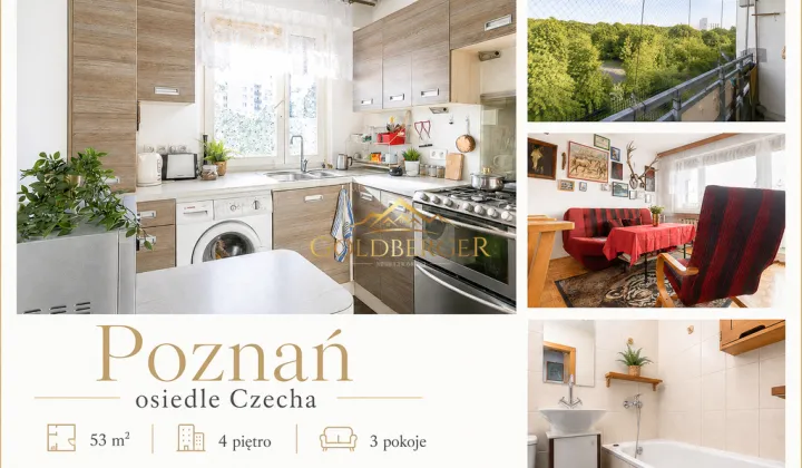 Mieszkanie 3-pokojowe Poznań Rataje, os. Czecha