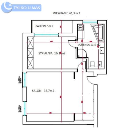Mieszkanie 2-pokojowe Kraków Zwierzyniec, ul. Józefa Korzeniowskiego. Zdjęcie 11