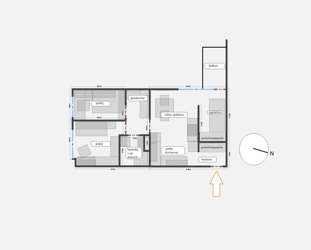 Mieszkanie 3-pokojowe Kraków Bieńczyce, ul. Spytka z Melsztyna. Zdjęcie 20