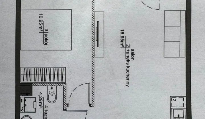 Mieszkanie 2-pokojowe Warszawa Mokotów, ul. Antoniewska