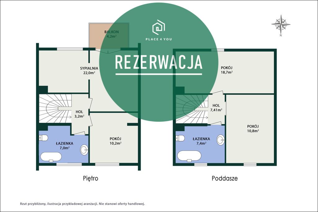 dom szeregowy, 5 pokoi Ząbki, ul. Akacjowa. Zdjęcie 48