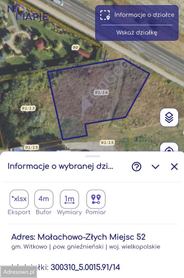 Działka budowlana Małachowo-Złych Miejsc. Zdjęcie 2