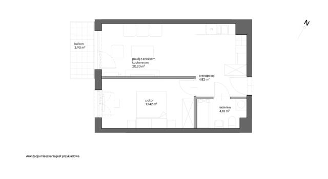 Mieszkanie 2-pokojowe Kraków Bieżanów, ul. Henryka i Karola Czeczów. Zdjęcie 7