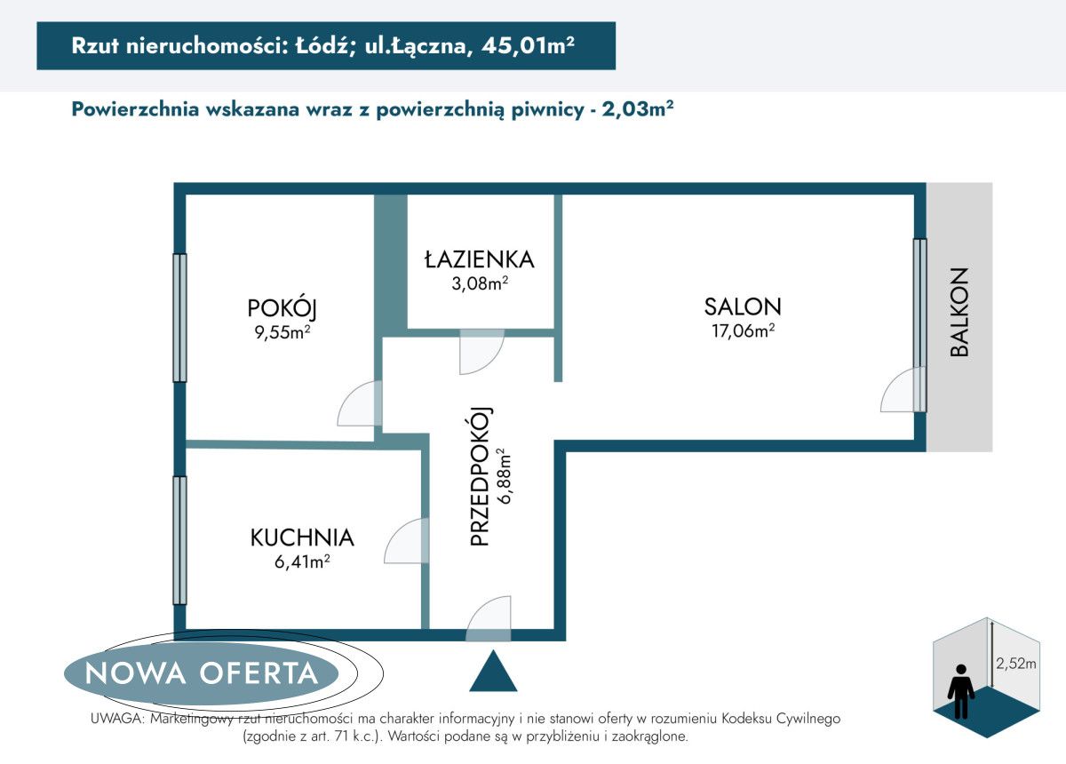 Mieszkanie 2-pokojowe Łódź Górna, ul. Łączna. Zdjęcie 16