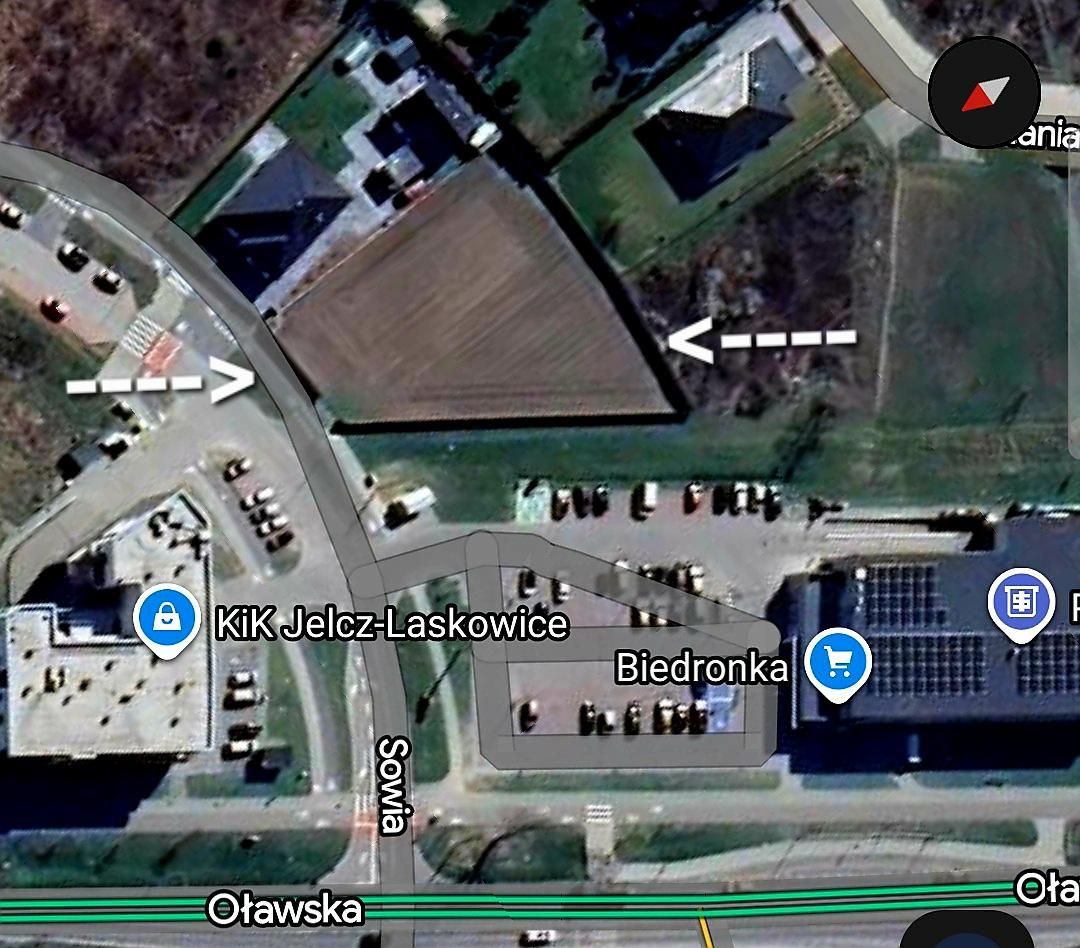 Działka budowlana Jelcz-Laskowice Centrum, ul. Sowia. Zdjęcie 1