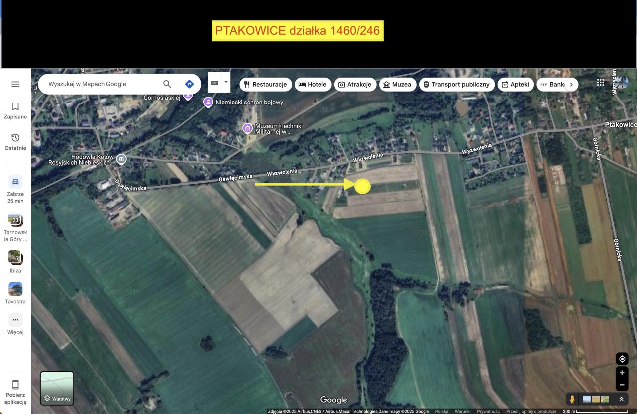 Działka budowlana Ptakowice, ul. Wyzwolenia