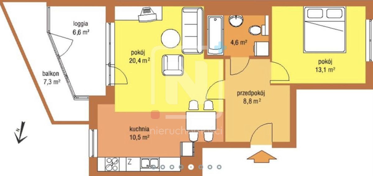 Mieszkanie 2-pokojowe Warszawa Ursynów, ul. Wojciecha Bogumiła Jastrzębowskiego. Zdjęcie 5
