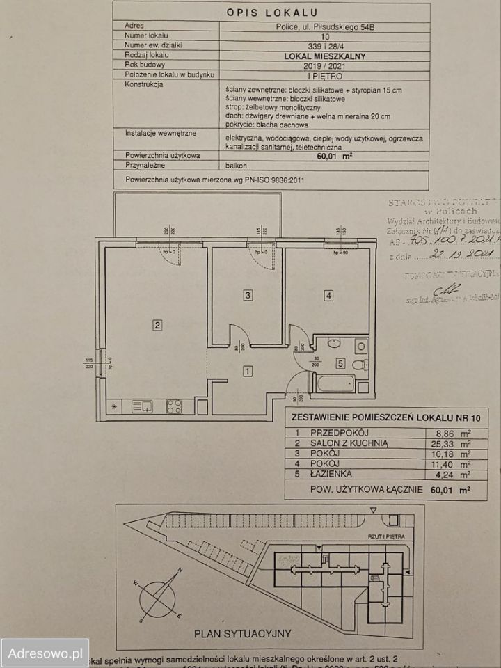 Mieszkanie 3-pokojowe Police, ul. Józefa Piłsudskiego. Zdjęcie 12