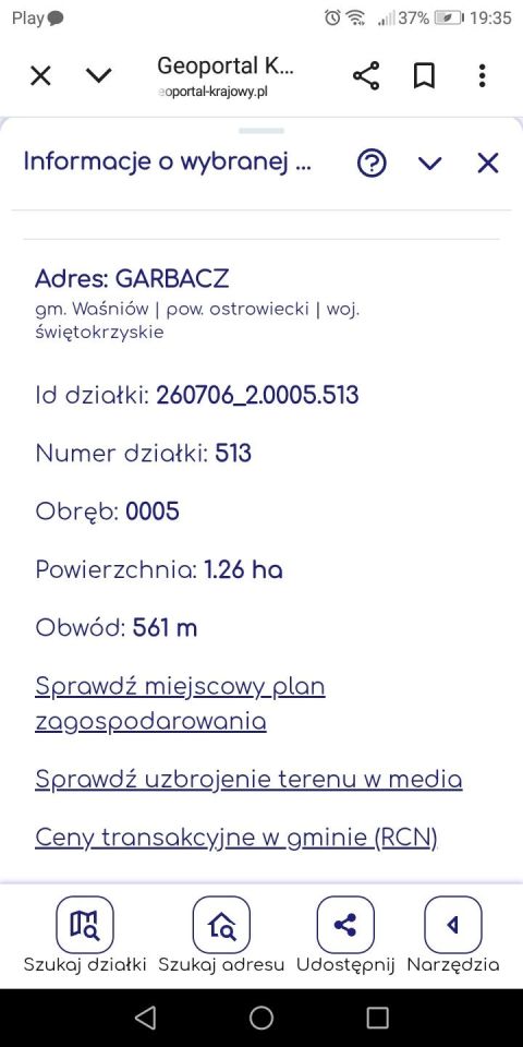 Działka rolna Garbacz. Zdjęcie 2