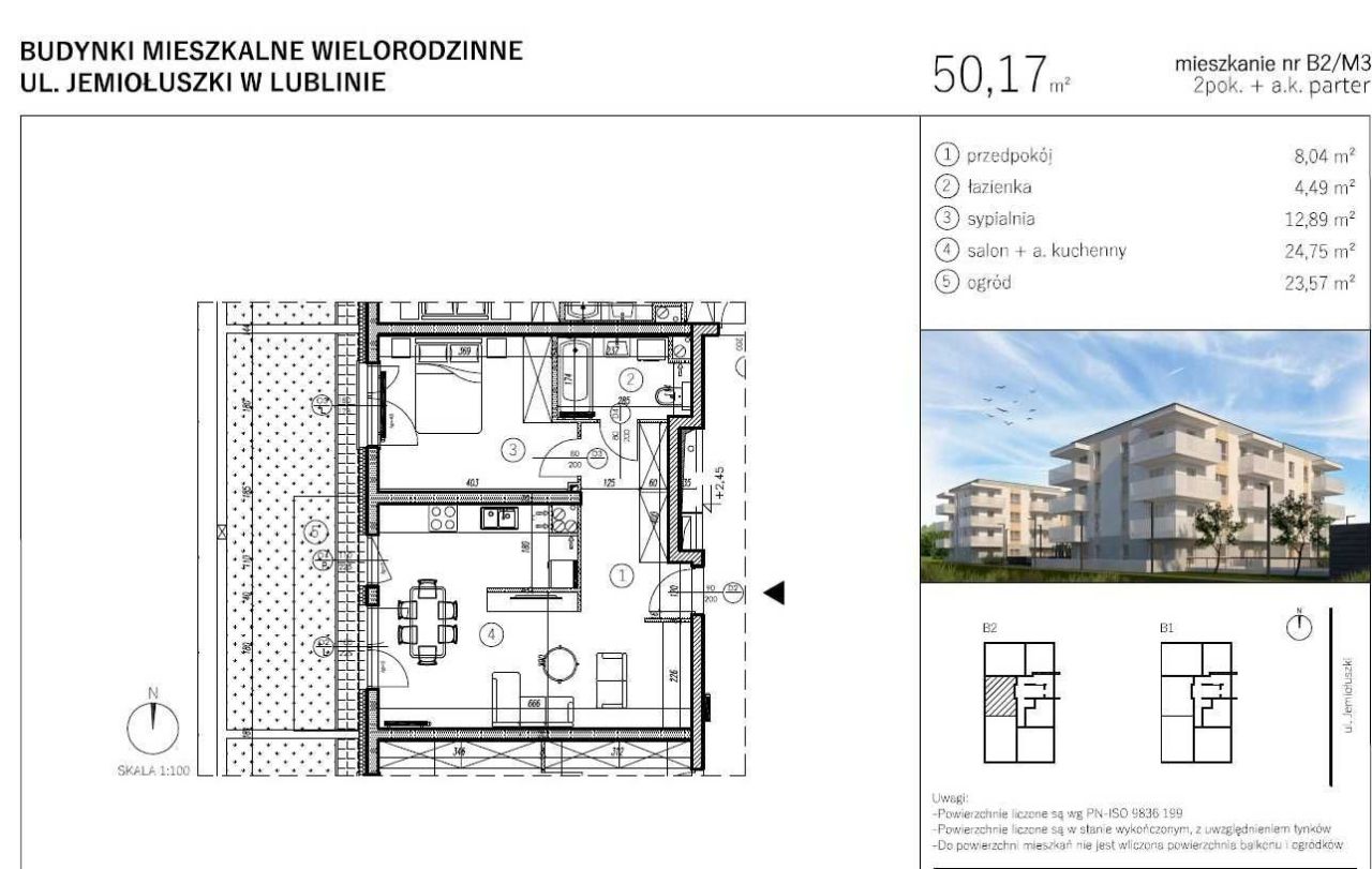 Mieszkanie 2-pokojowe Lublin Węglin, ul. Jemiołuszki