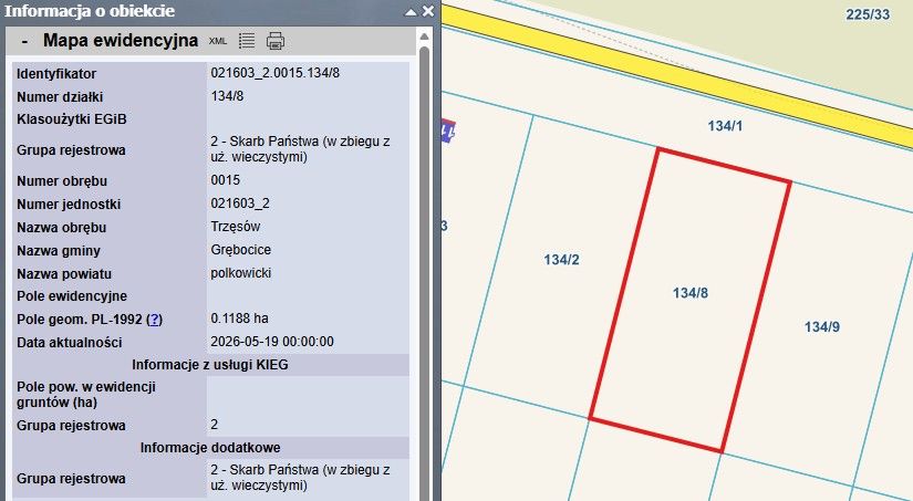 Działka budowlana Trzęsów. Zdjęcie 2